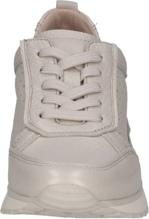 Caprice Beige Pearl Sneakers voor Vrouwen Beige Dames