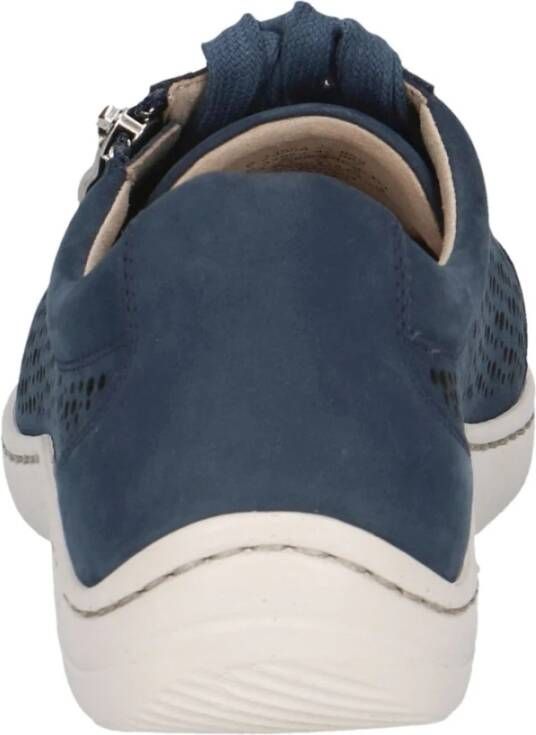 Caprice Blauwe Ocean Nubuc Sneakers Vrouwen Blue Dames