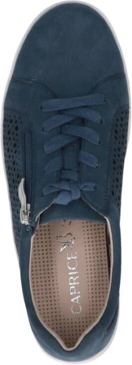 Caprice Blauwe Ocean Nubuc Sneakers Vrouwen Blue Dames