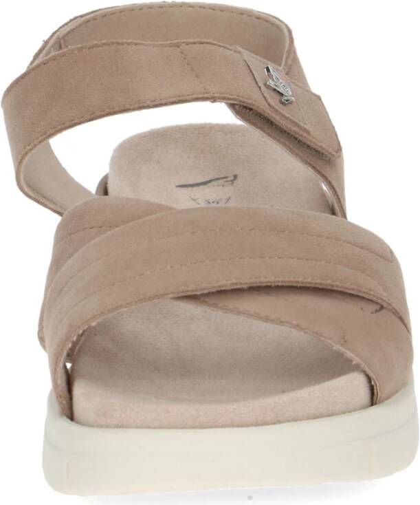 Caprice Bruin Suède Casual Open Sandalen Brown Dames