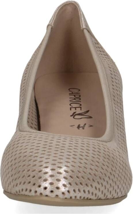 Caprice Elegante Metallic Gesloten Formele Schoenen Beige Dames