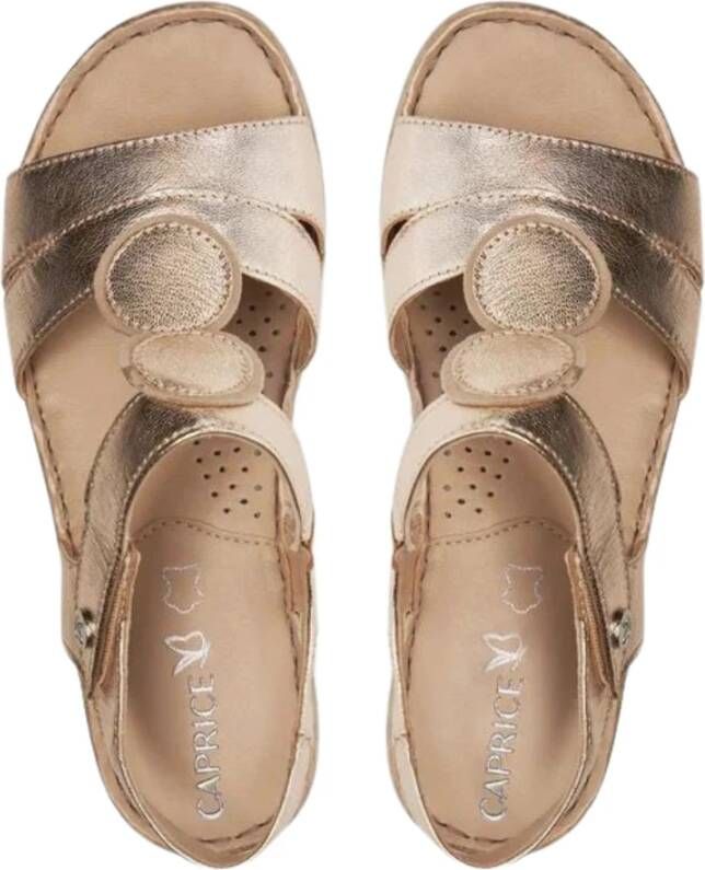 Caprice Gouden Sandalen Lente Zomer 2024 Beige Dames