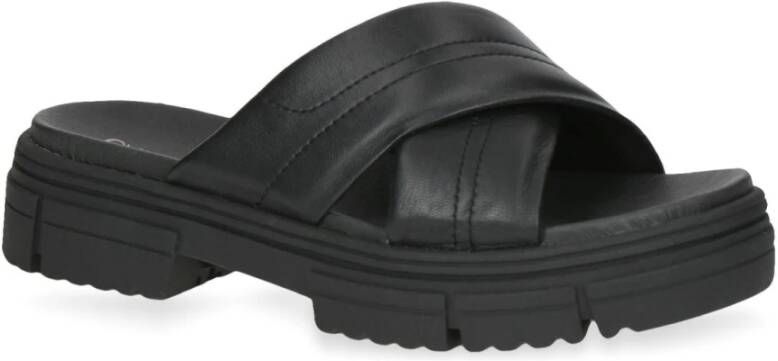 Caprice Sliders Zwart Dames