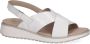 Caprice Witte Casual Open Platte Sandalen White Dames - Thumbnail 3