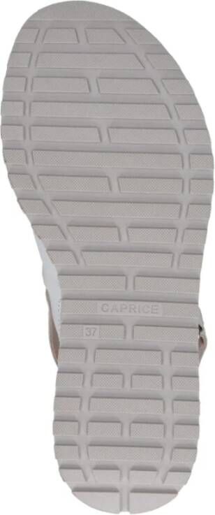 Caprice Witte Casual Open Platte Sandalen White Dames