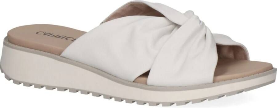 Caprice Witte Open Casual Slippers Vrouwen White Dames