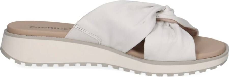 Caprice Witte Open Casual Slippers Vrouwen White Dames