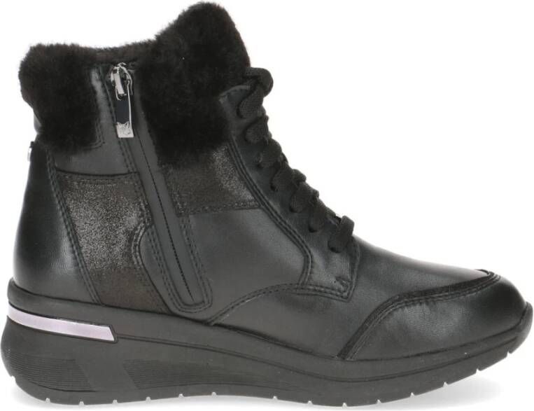 Caprice Zwarte Casual Gesloten Booties Dames Enkellaarzen Black Dames