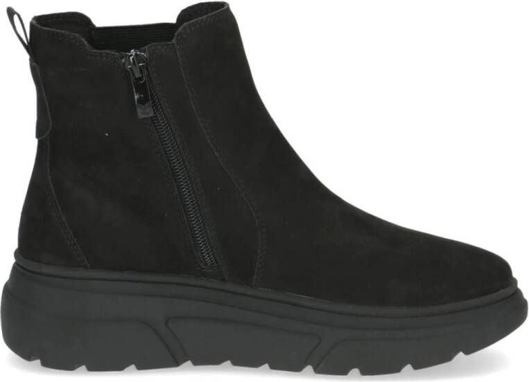 Caprice Zwarte Casual Gesloten Booties Vrouwen Black Dames