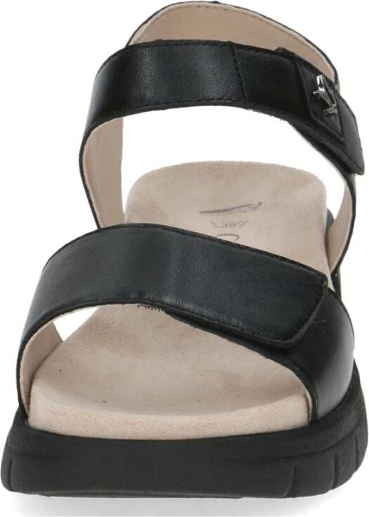 Caprice Zwarte Casual Open Platte Sandalen Black Dames