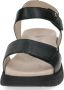 Caprice Zwarte Casual Open Platte Sandalen Black Dames - Thumbnail 4