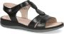 Caprice Zwarte Casual Open Platte Sandalen Black Dames - Thumbnail 2