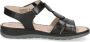 Caprice Zwarte Casual Open Platte Sandalen Black Dames - Thumbnail 3