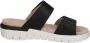 Caprice Zwarte Casual Open Platte Sandalen Black Dames - Thumbnail 4