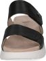 Caprice Zwarte Casual Open Platte Sandalen Black Dames - Thumbnail 5