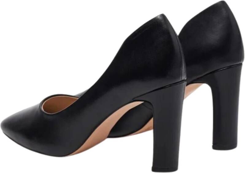 Caprice Zwarte leren platte schoenen Black Dames