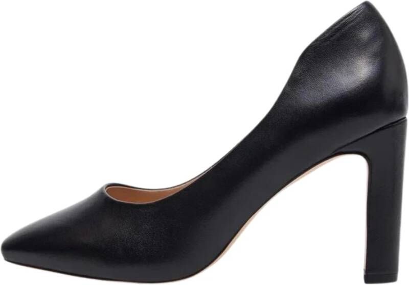 Caprice Zwarte leren platte schoenen Black Dames