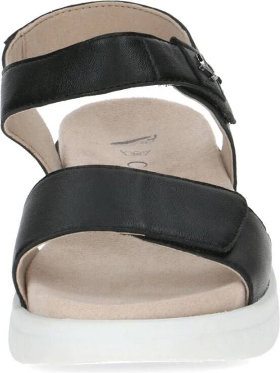 Caprice Zwarte Nappa Casual Open Sandalen Black Dames