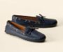 Car Shoe Blauwe Suède Mocassin Schoen Blue Dames - Thumbnail 2