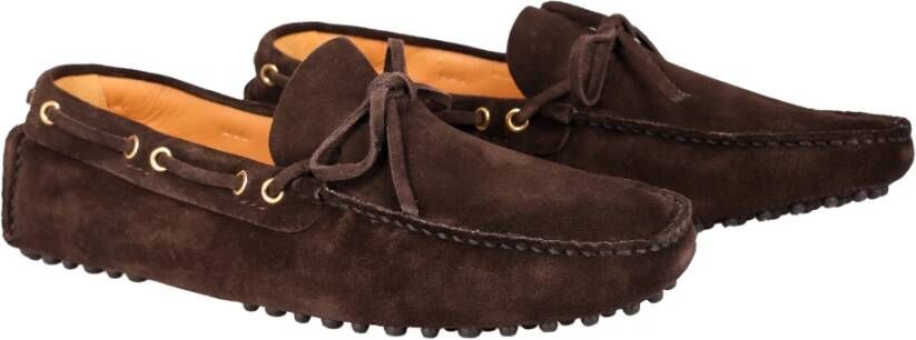 Car Shoe Chamois Leren Loafers Brown Heren