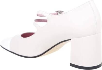 Carel Beige Cherry Pump met Witte Glans White Dames