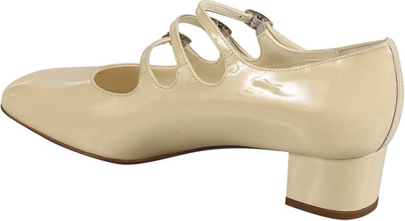 Carel Beige Patent Pumps Beige Dames