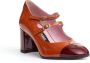 Carel Beige Pumps met Bordeaux Details Brown Dames - Thumbnail 2