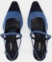 Carel Blauwe Katoenen Pumps met Enkelband Blue Dames - Thumbnail 4