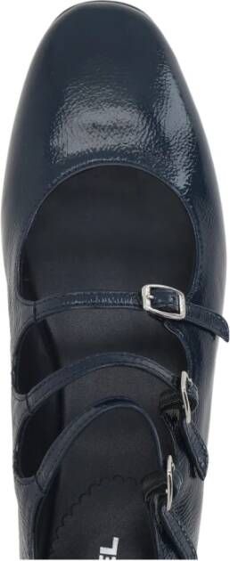 Carel Blauwe Mary-Jane Platte Schoenen Blue Dames