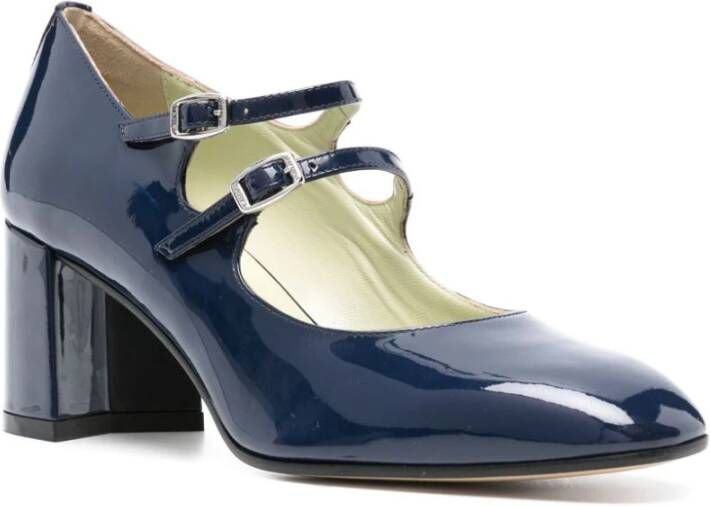 Carel Blauwe Mary Janes met 60mm Hak Blue Dames