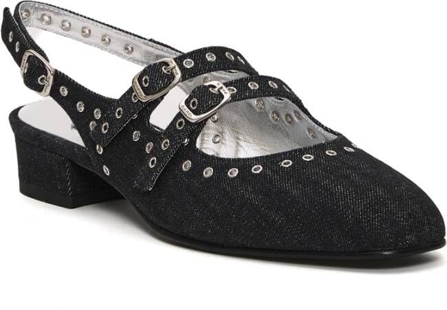 Carel Blauwe Stud Ballerina Elegante Stijl Blue Dames