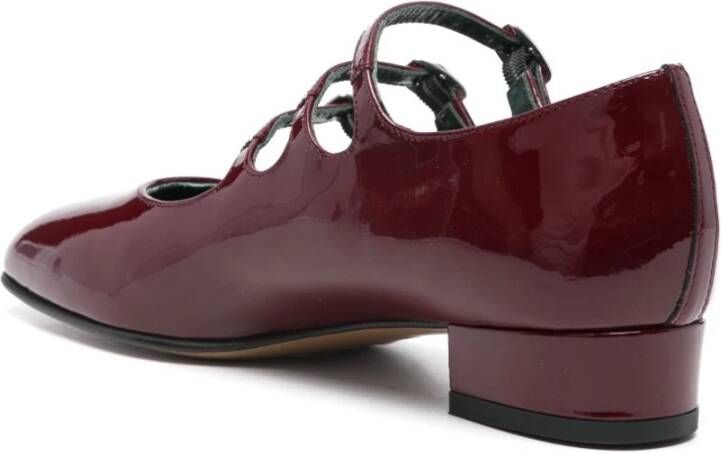 Carel Bordeaux platte schoenen met zijgesp Red Dames