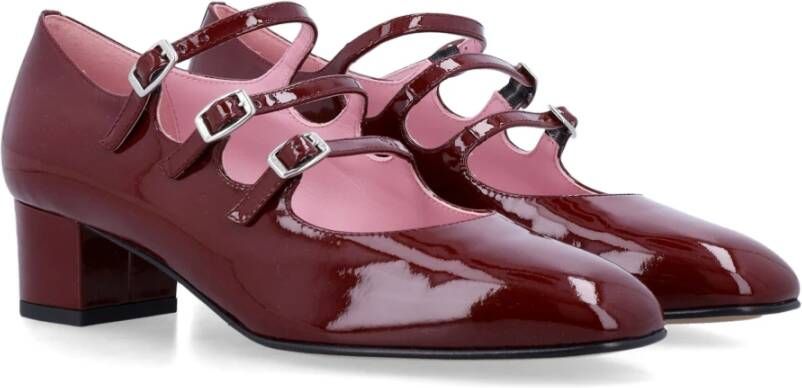 Carel Burgundy Mary Janes Pump Schoenen Red Dames