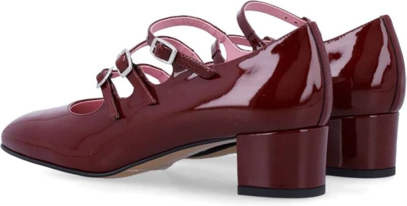 Carel Burgundy Mary Janes Pump Schoenen Red Dames