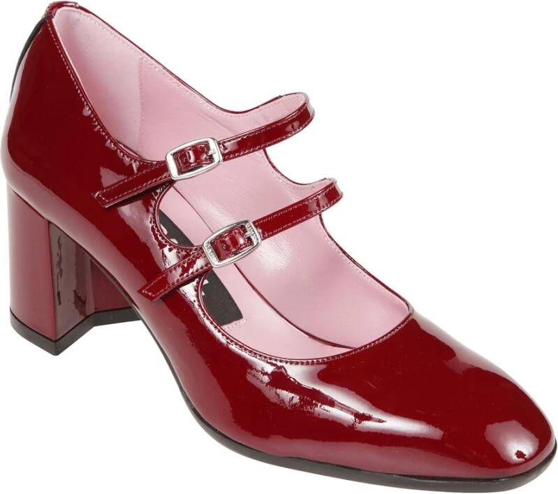 Carel Burgundy Patent Leather Stijlvolle Handtas Red Dames