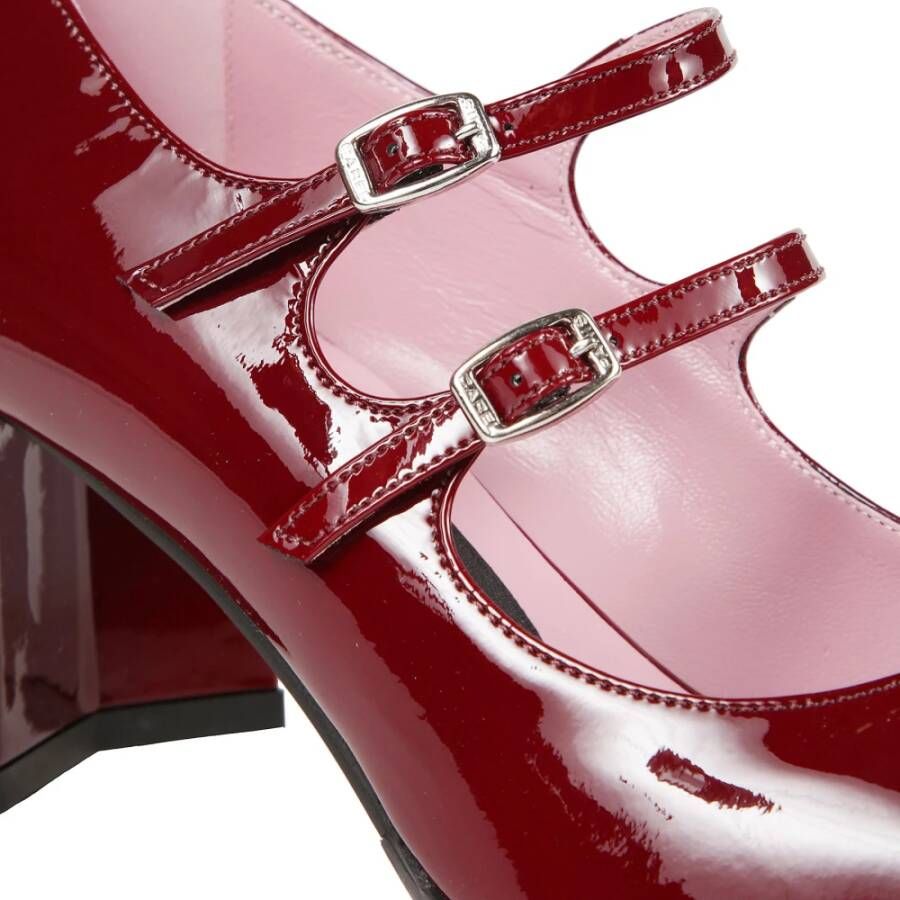 Carel Burgundy Patent Leather Stijlvolle Handtas Red Dames