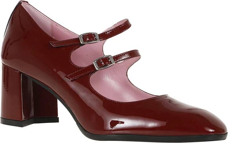 Carel Burgundy Patent Mary Jane Hakken Red Dames