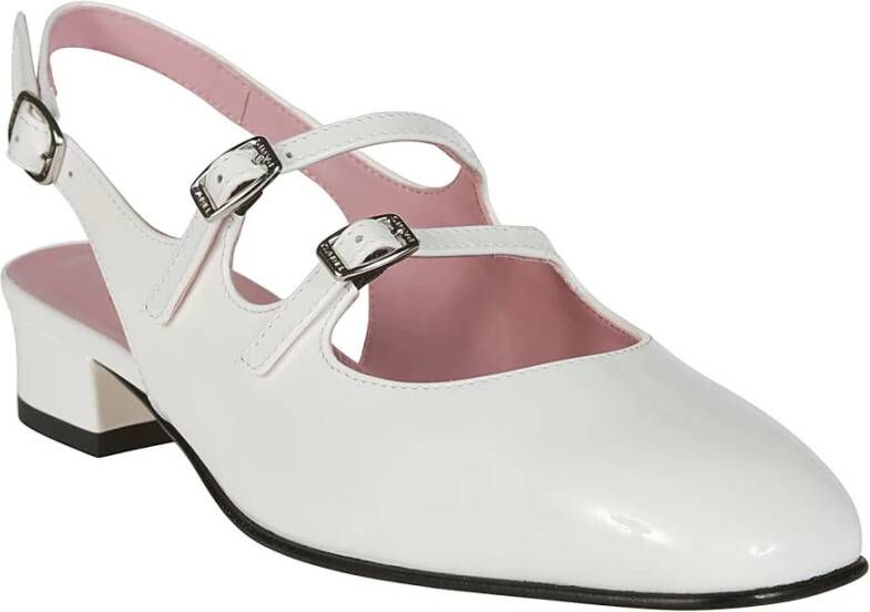 Carel Dubbele Band Platte Slingback Schoenen Beige Dames