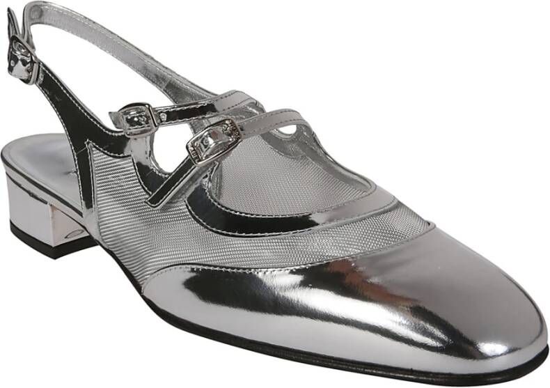 Carel Dubbele Band Platte Slingback Schoenen Gray Dames