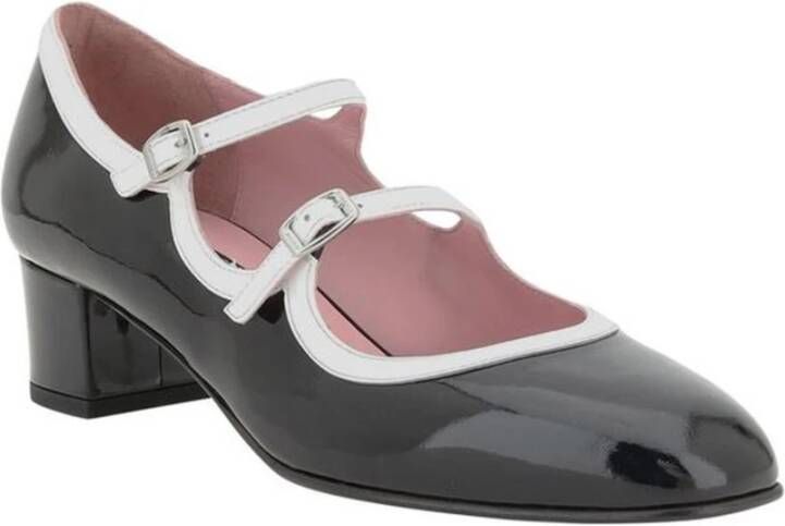 Carel Elegante leren pumps met verstelbare bandjes Black Dames