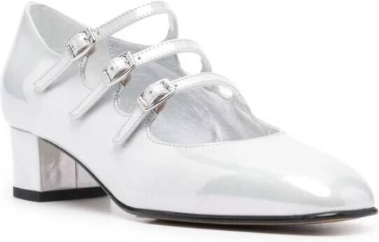 Carel Grijze Patentleren Triple Buckle Schoenen Gray Dames