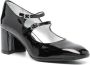 Carel Handgemaakte Zwarte Platte Schoenen met Leren Zool Black Dames - Thumbnail 2