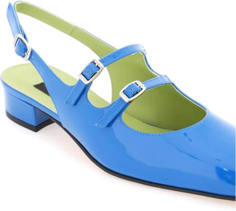 Carel Lakleren Slingback Mary Jane Blue Dames