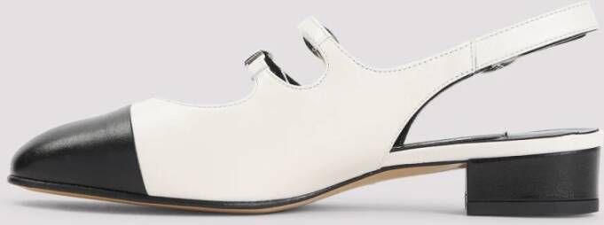 Carel Leren Pantoffels Nude & Neutrals White Dames