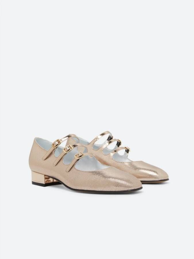 Carel Metallic Mary Jane Schoenen Handgemaakt in Italië Gray Dames