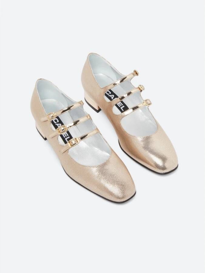 Carel Metallic Mary Jane Schoenen Handgemaakt in Italië Gray Dames