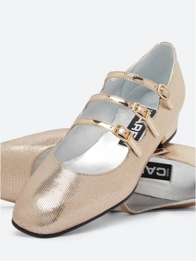 Carel Metallic Mary Jane Schoenen Handgemaakt in Italië Gray Dames