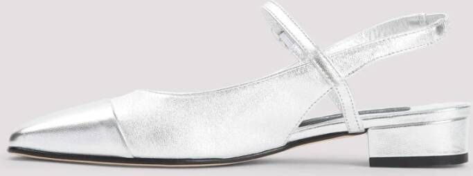 Carel Metallic Pantoffels met 3cm Hak Gray Dames