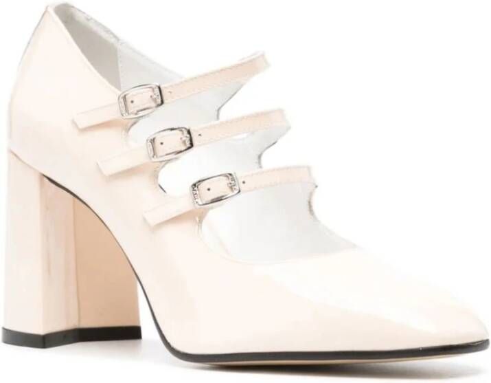 Carel Nude Beige Patent Mary Jane Schoenen Beige Dames