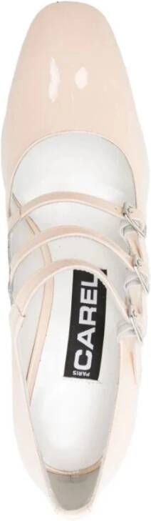 Carel Nude Beige Patent Mary Jane Schoenen Beige Dames